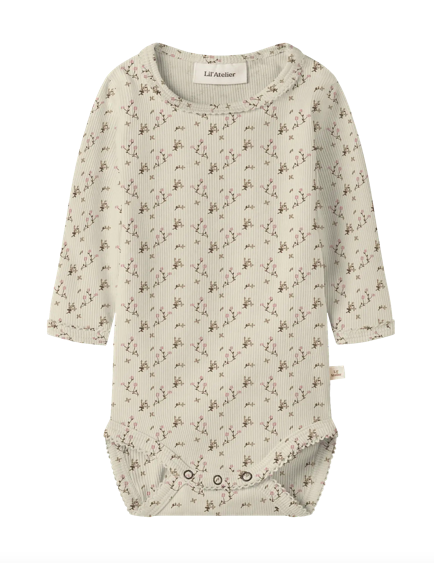Lil'Atelier Lago Mau bukse - Turtledove ROSE FLOWER, str. 56-86
