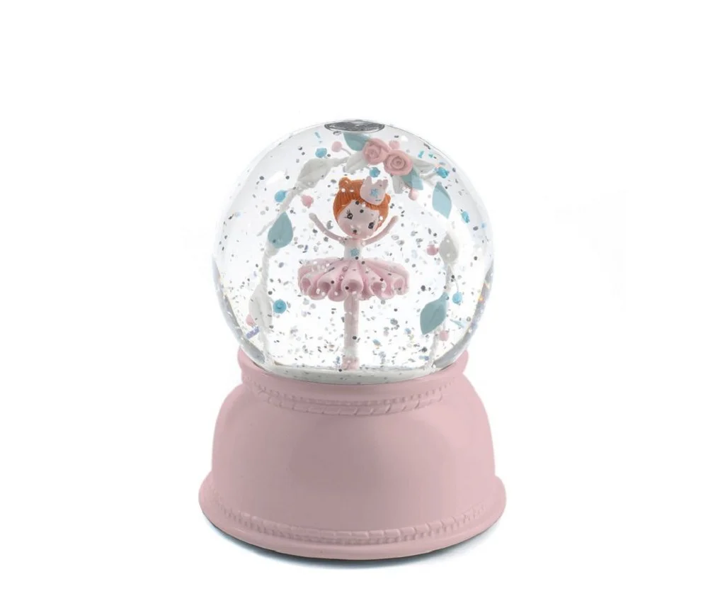 Djeco Nattlampe - snøkule med ballerina