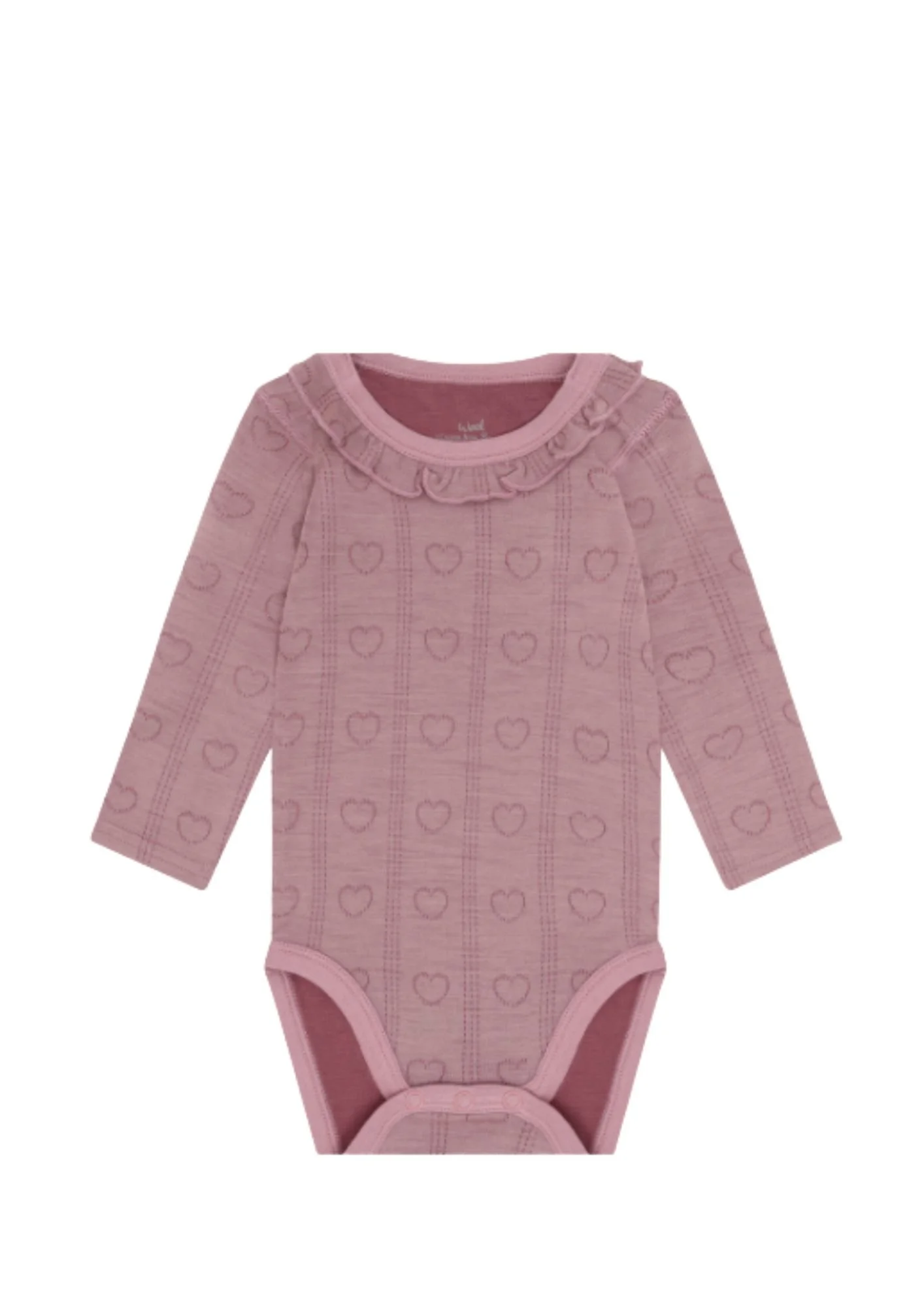 Hust & Claire Barbara pointelle body i ull - Heather, str 56-92