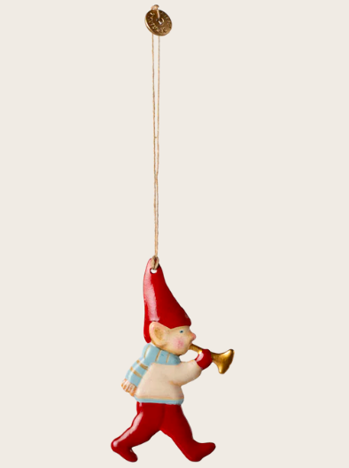 Maileg metallanheng - nisse med trompet