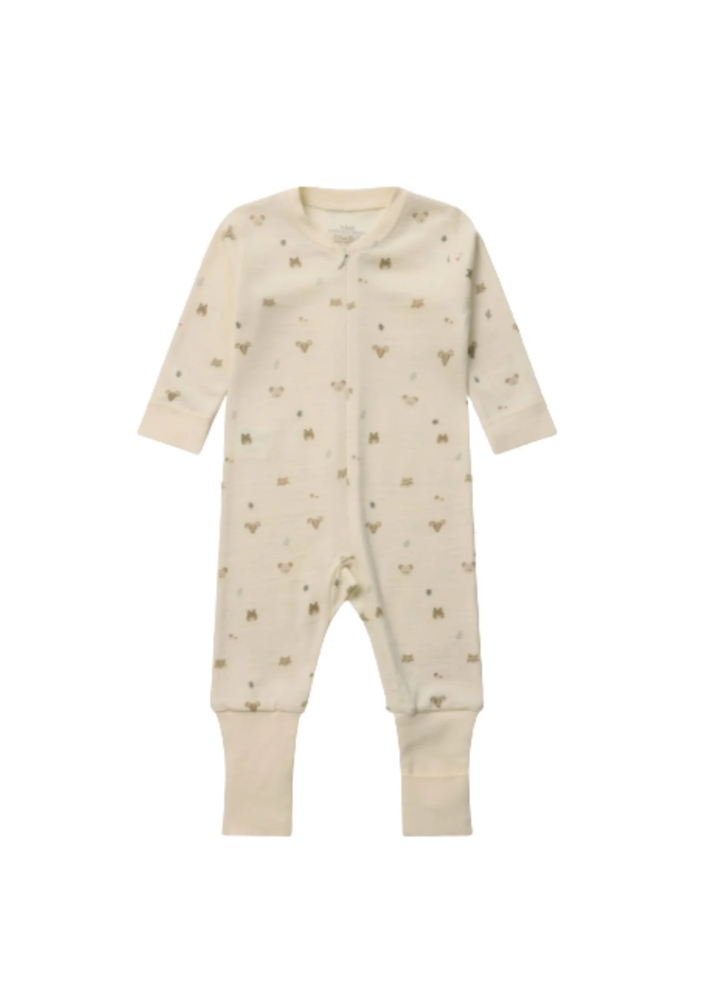 Hust & Claire Manu heldress i ull - Off White Forest, str 56-98