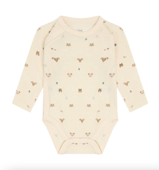 Hust & Claire Baloo Forest body i ull - Off White, str 56-92