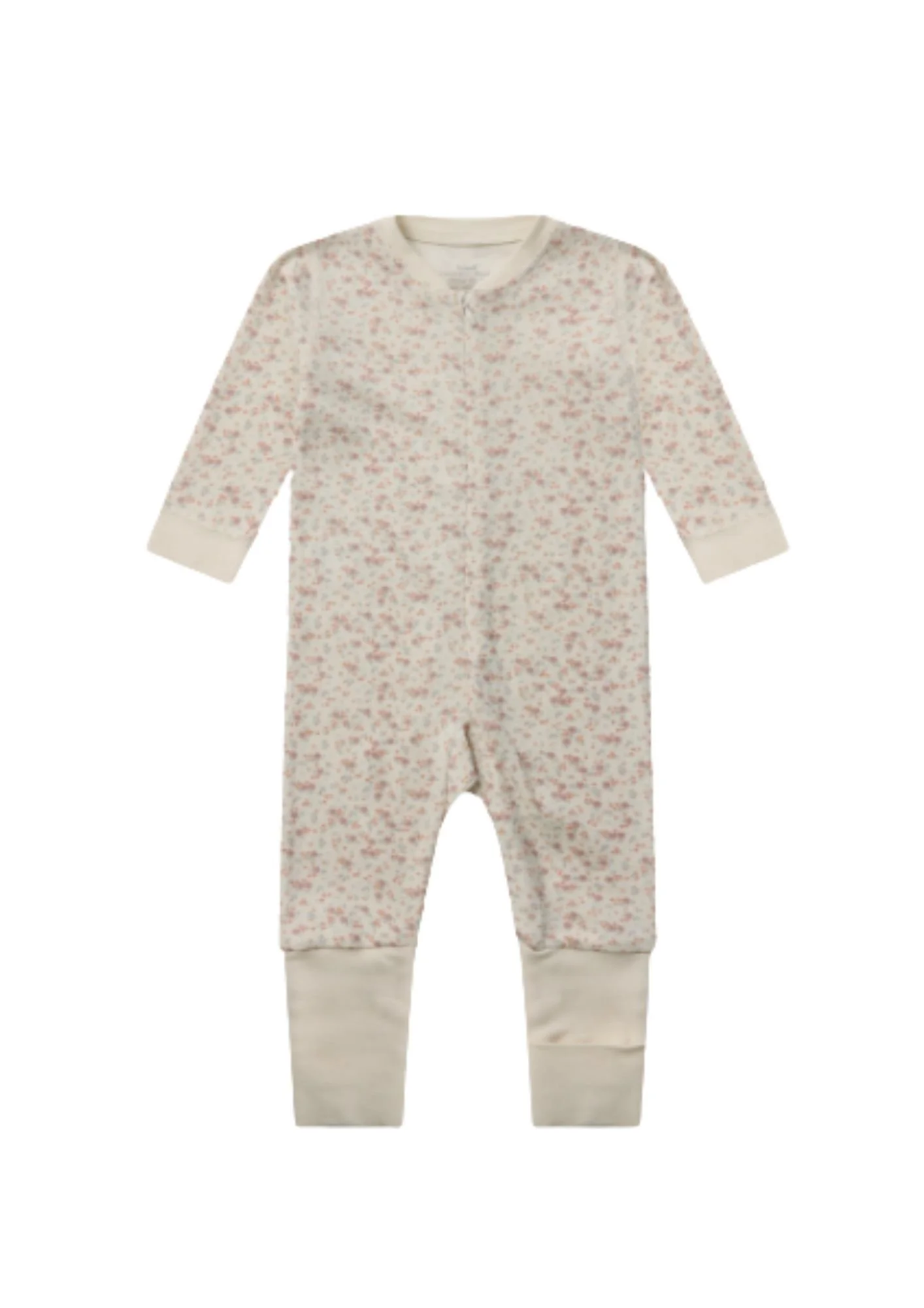 Hust & Claire Manu heldress i ull - Off White Flower, str 56-98
