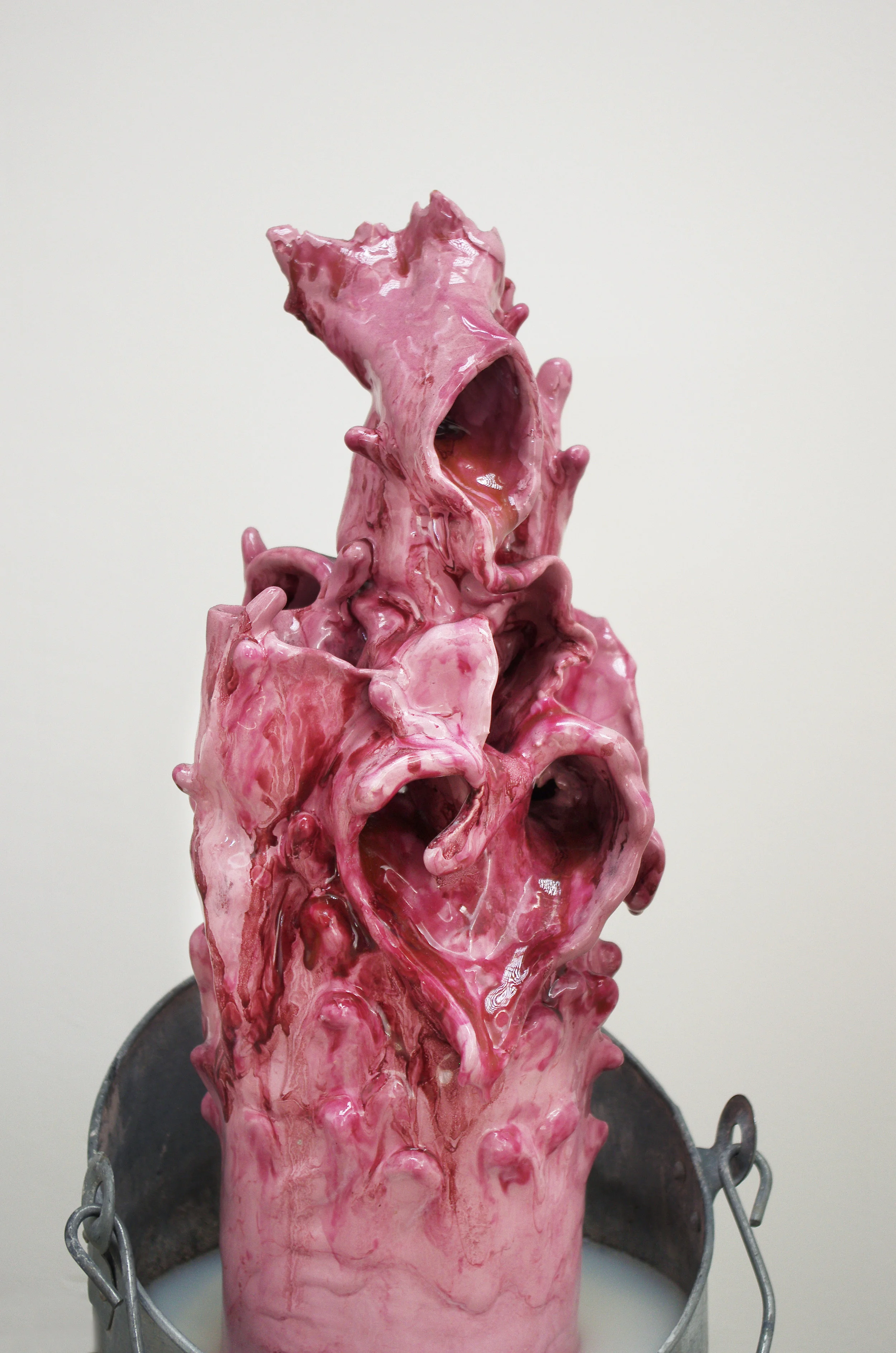    Speos rose    céramique émaillée polychrome  70 × 29 cm  © tous droits réservés - JPRV    