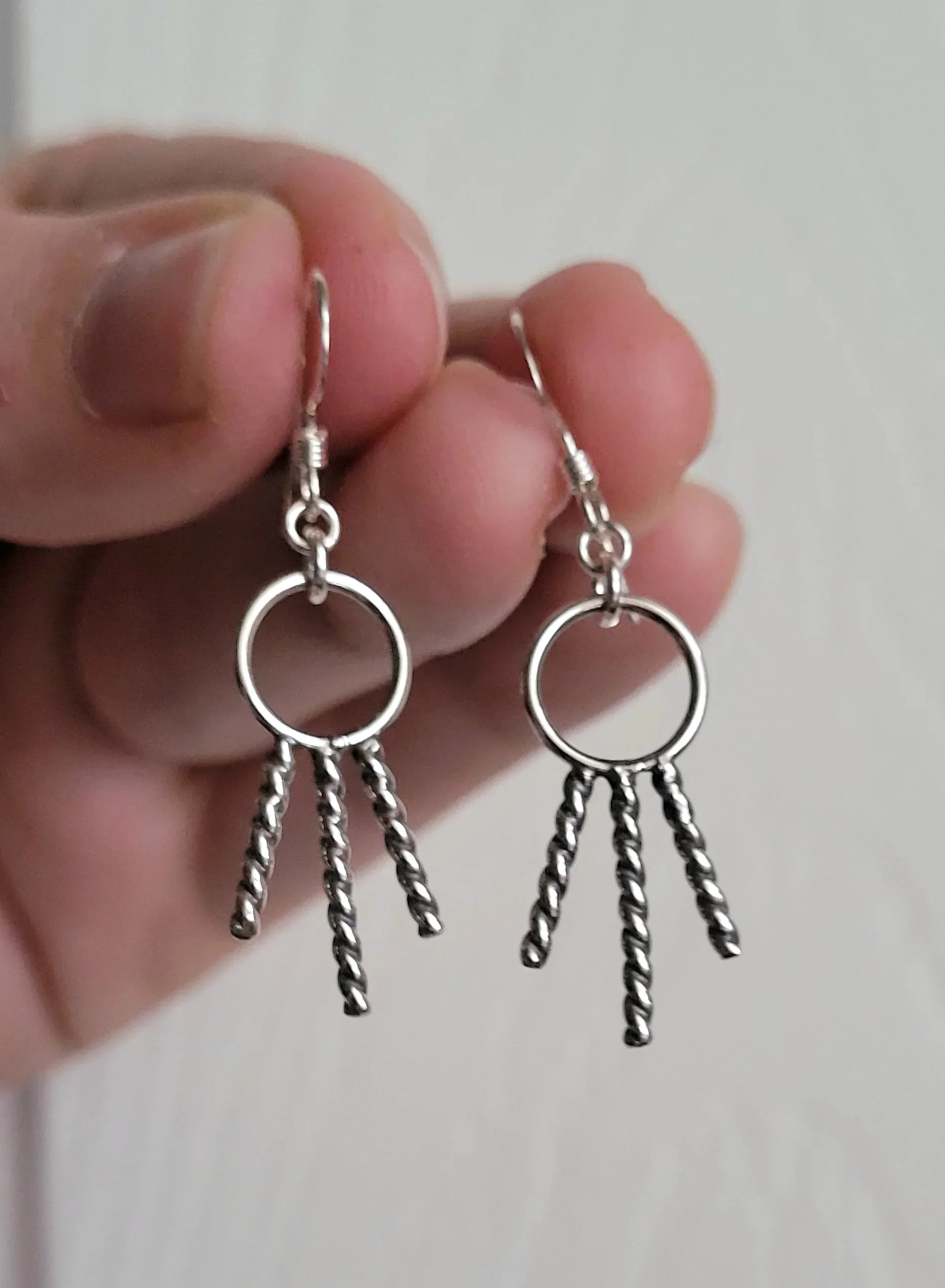 Spiral Rays Earrings - The Silver Tale - Sterling Silver Jewelry 3.webp