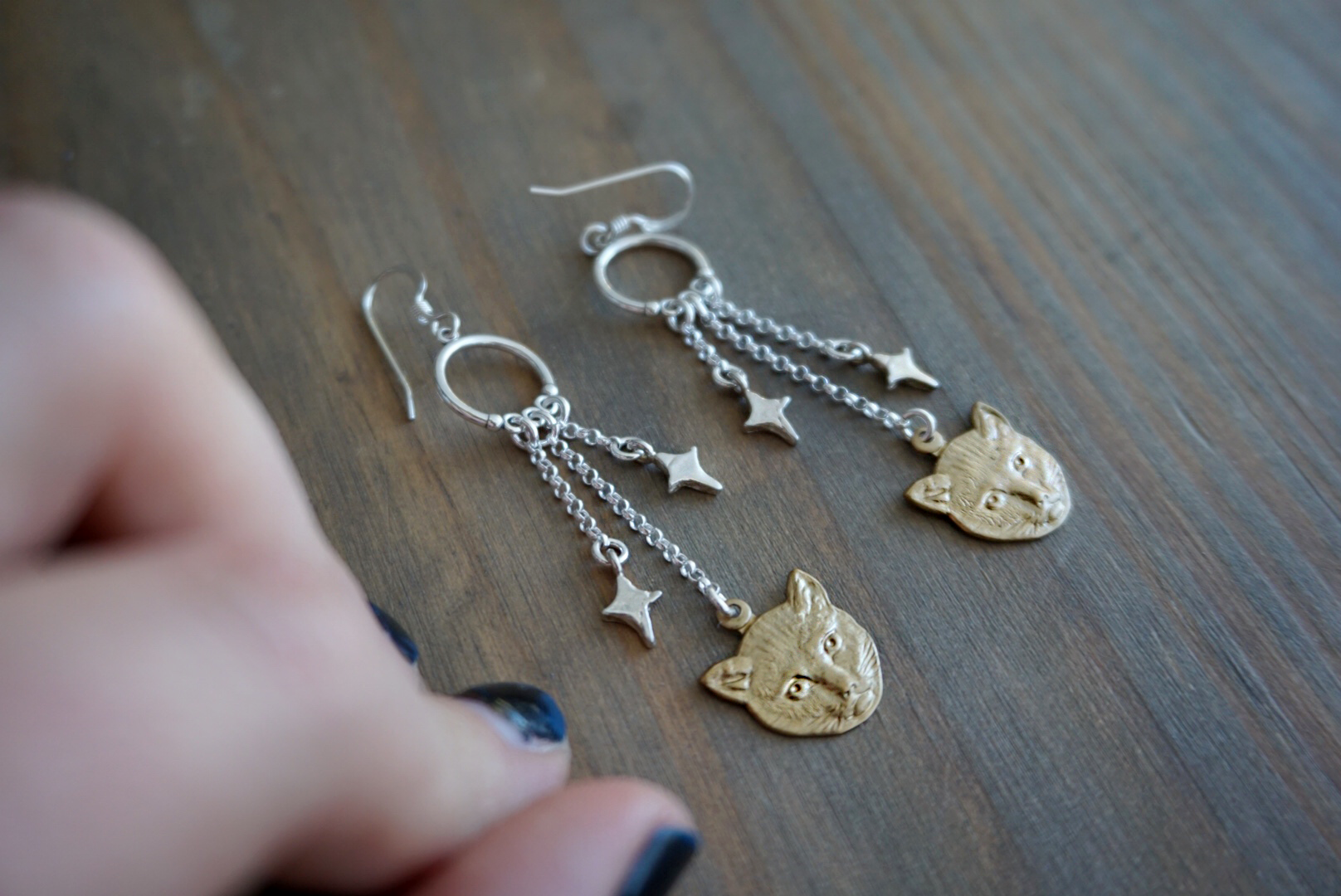 Celestial Kitty Earrings by Good Looking Objects Magical Cat jewelry 1.png