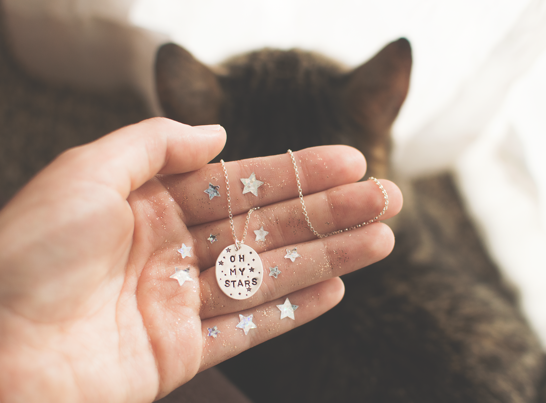 Oh My Stars! Necklace by Good Looking Objects Geroge and Martha Magical sparkly star glitter jewelry 3 small.png
