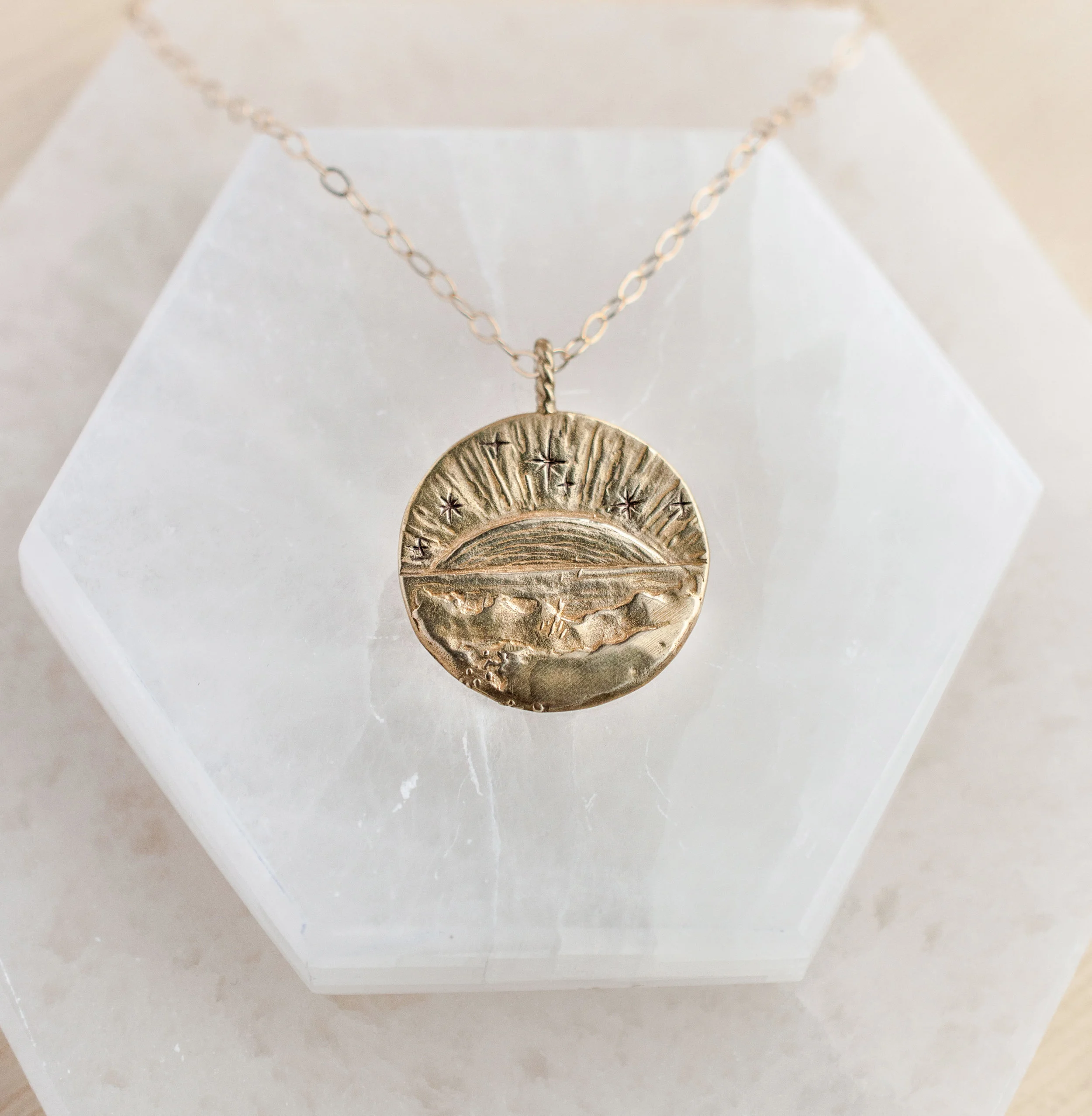 Selenite---Oceanic-Necklace-bronze-side-2 magical symbolic Ocean mermaid magical jewelry by Good Looking Objects.jpg