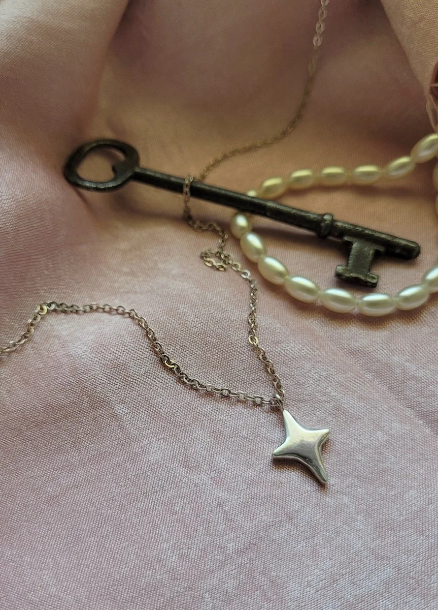 Puffy Sparkle Star Necklace