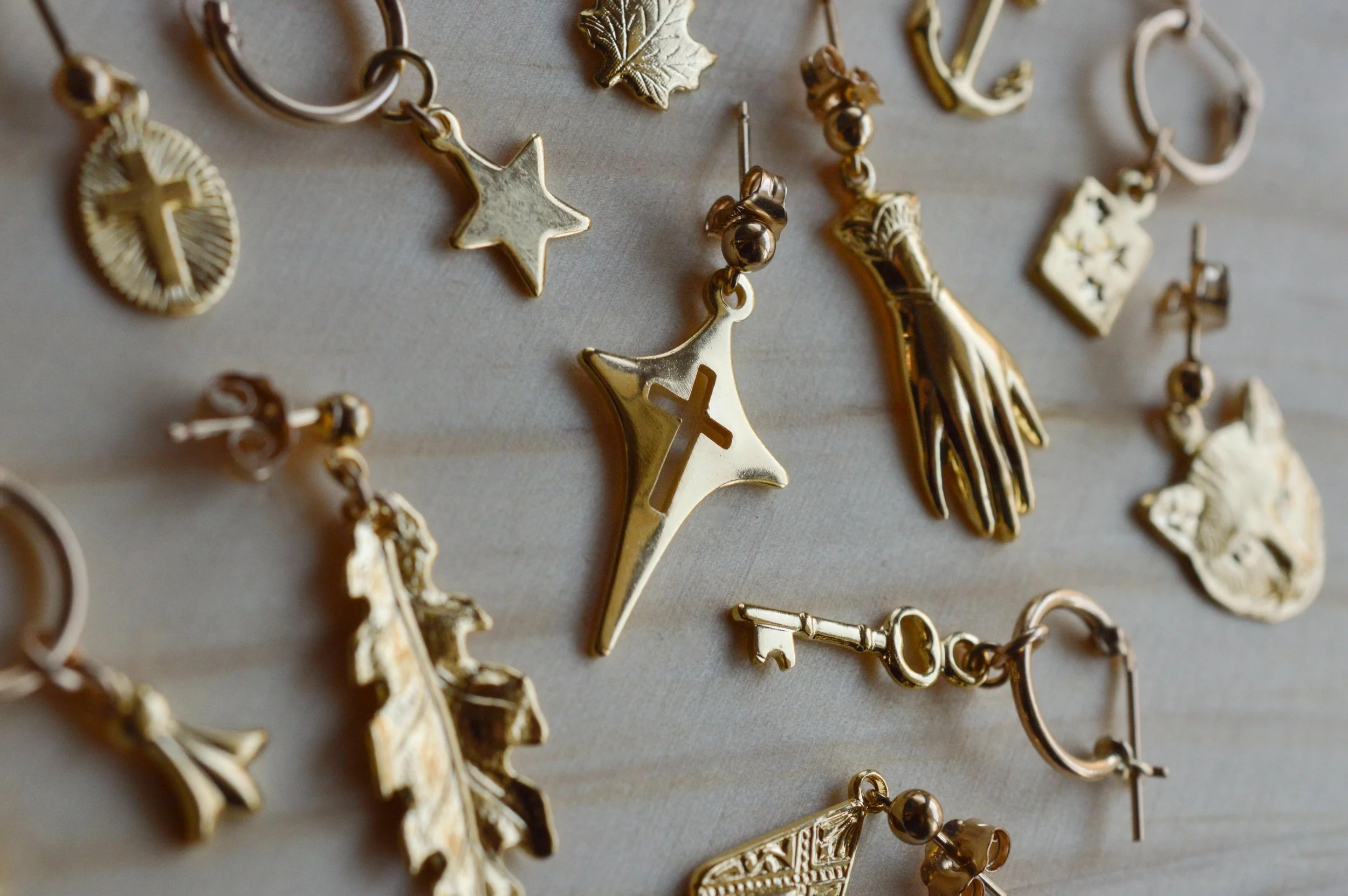 Hoop Post Gold Earring Medley Garden Gate Jewelry.jpg