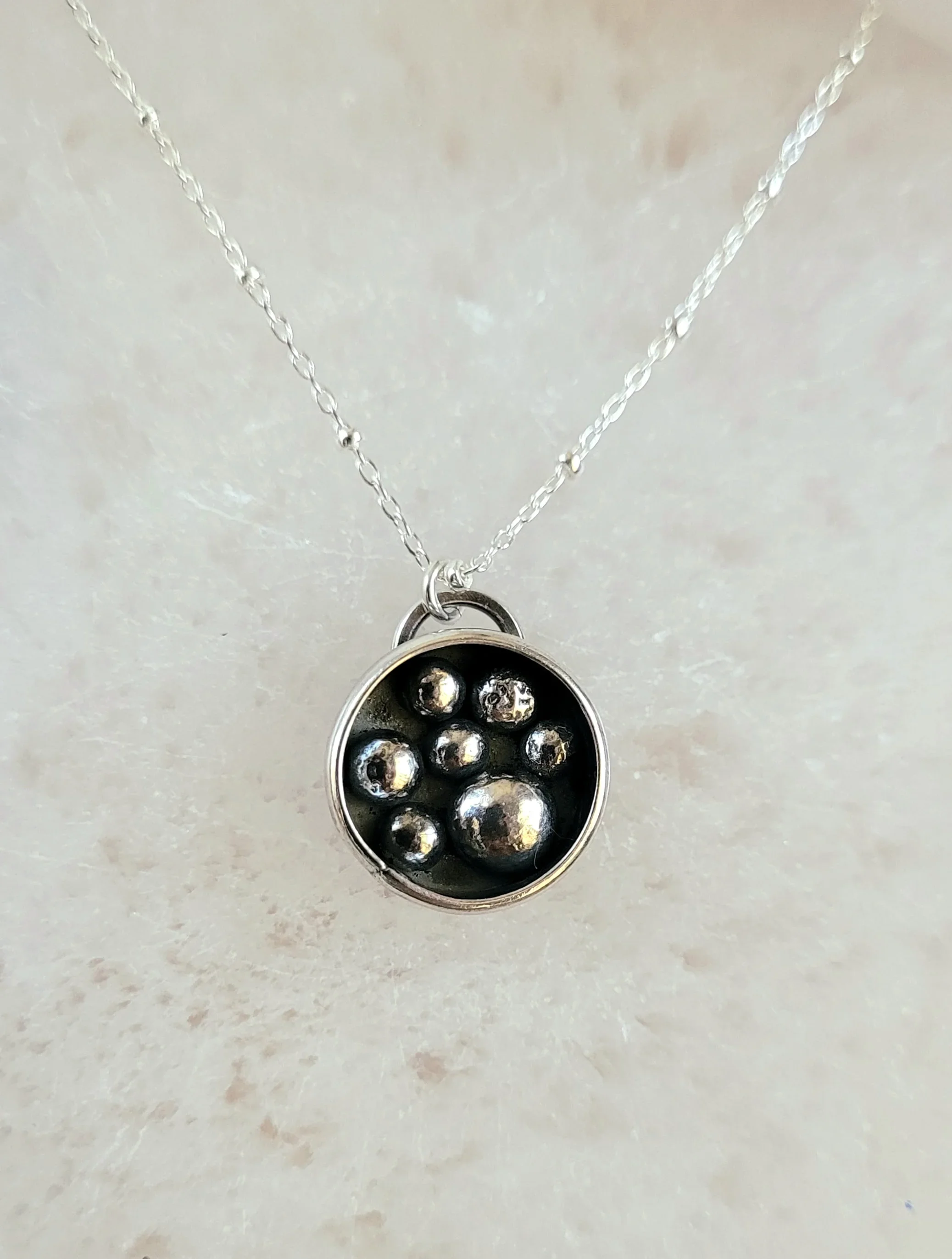 Orbs Necklace 2 The Silver Tale Sterling Silver Handmade Jewelry.webp