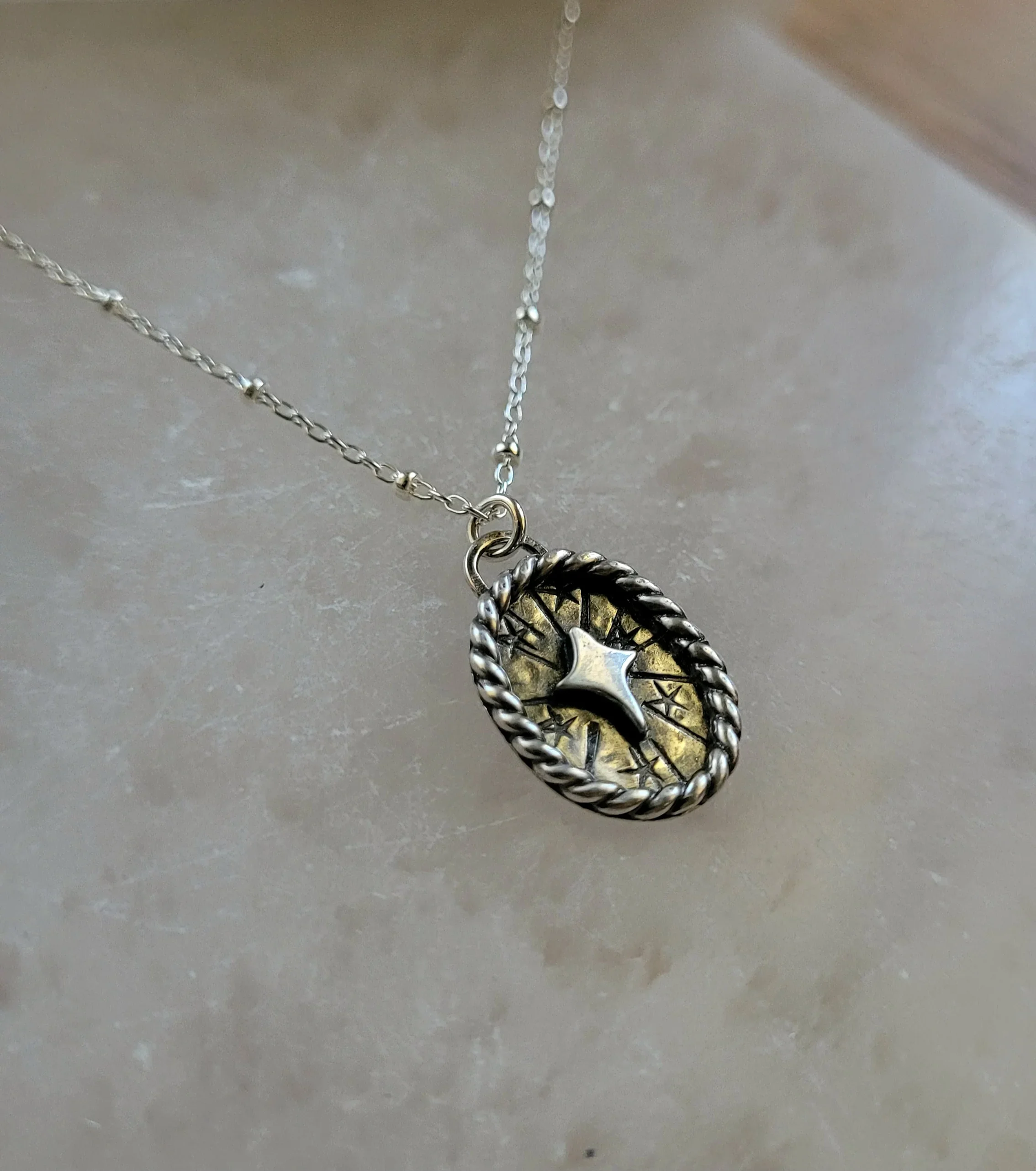 Framed Sparkled Necklace - The Silver Tale - Sterling Silver Jewelry.webp