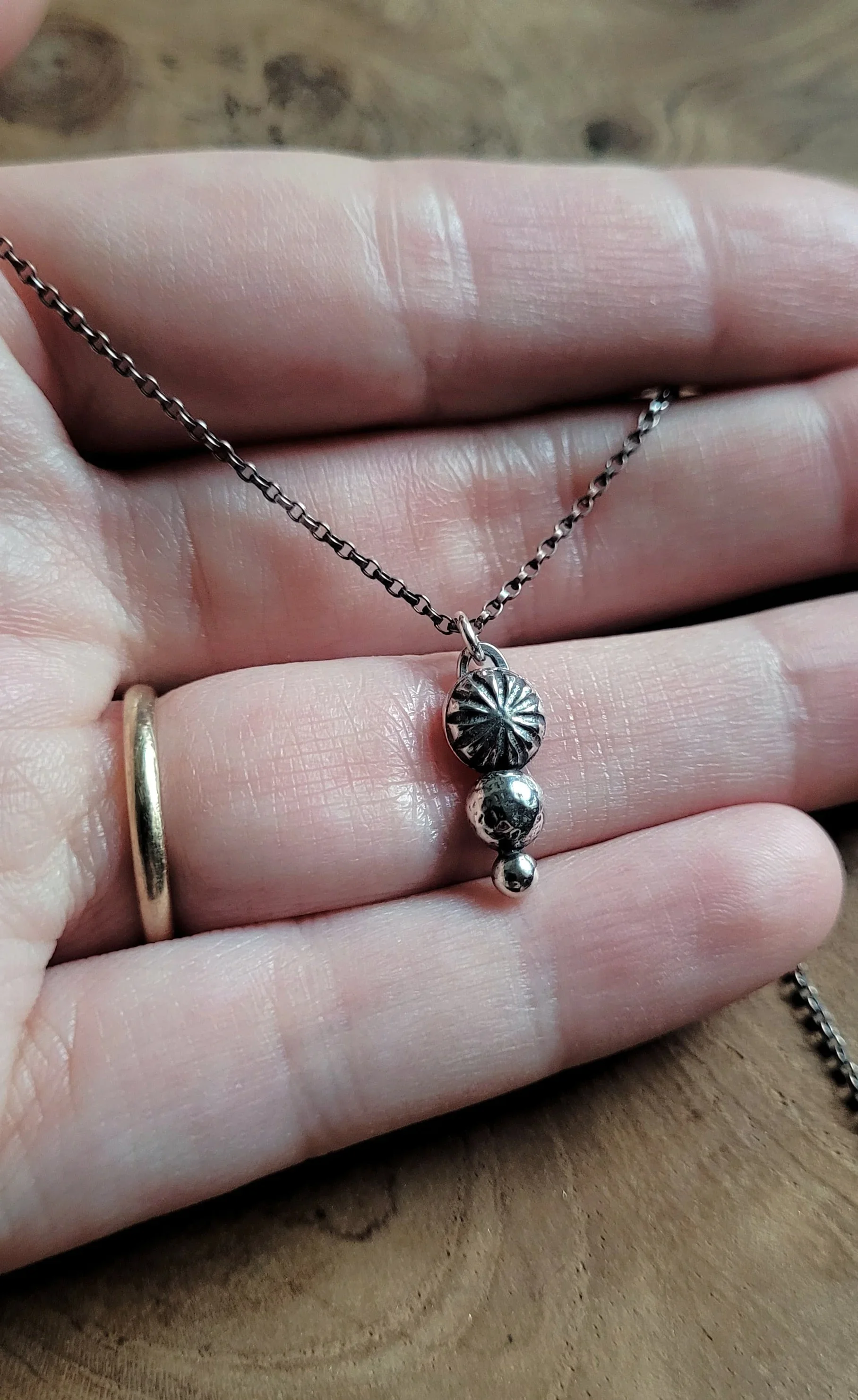Pretty Little Circles Necklace - The Silver Tale - Sterling Silver Jewelry .webp