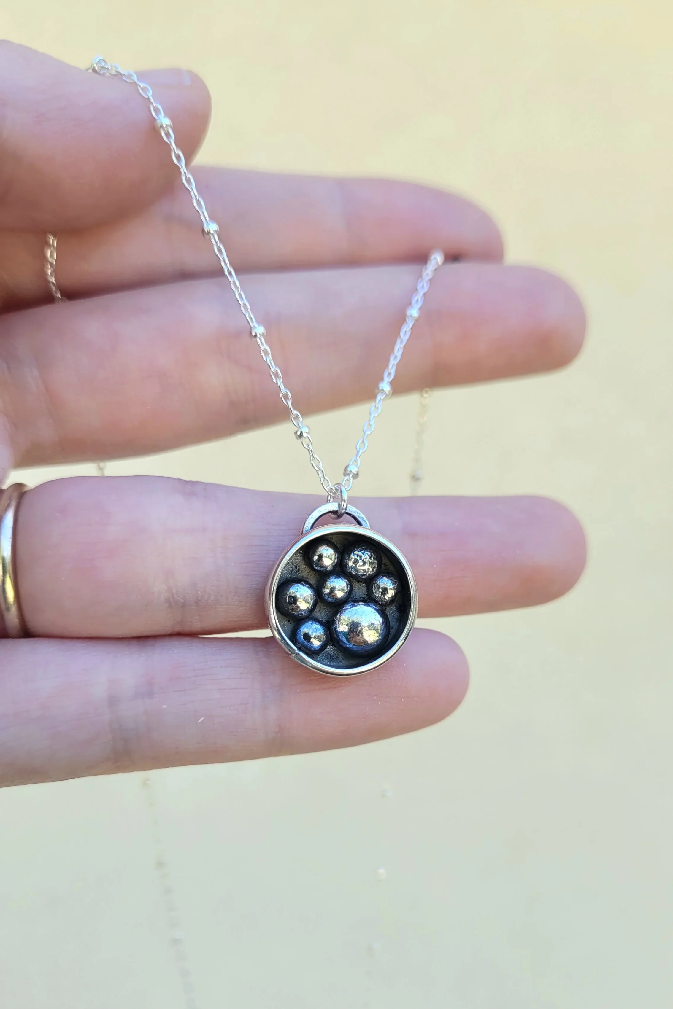 Orbs Necklace The Silver Tale Sterling Silver Handmade Jewelry.webp