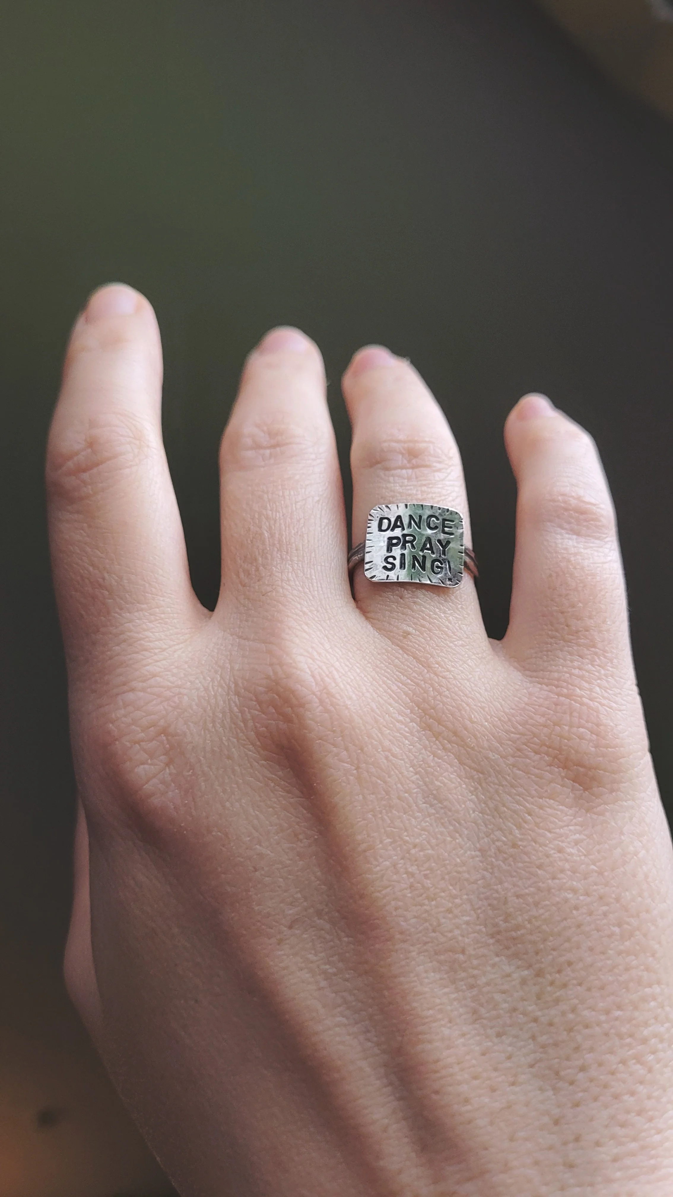 Dance Pray Sing Ring Size 7.5