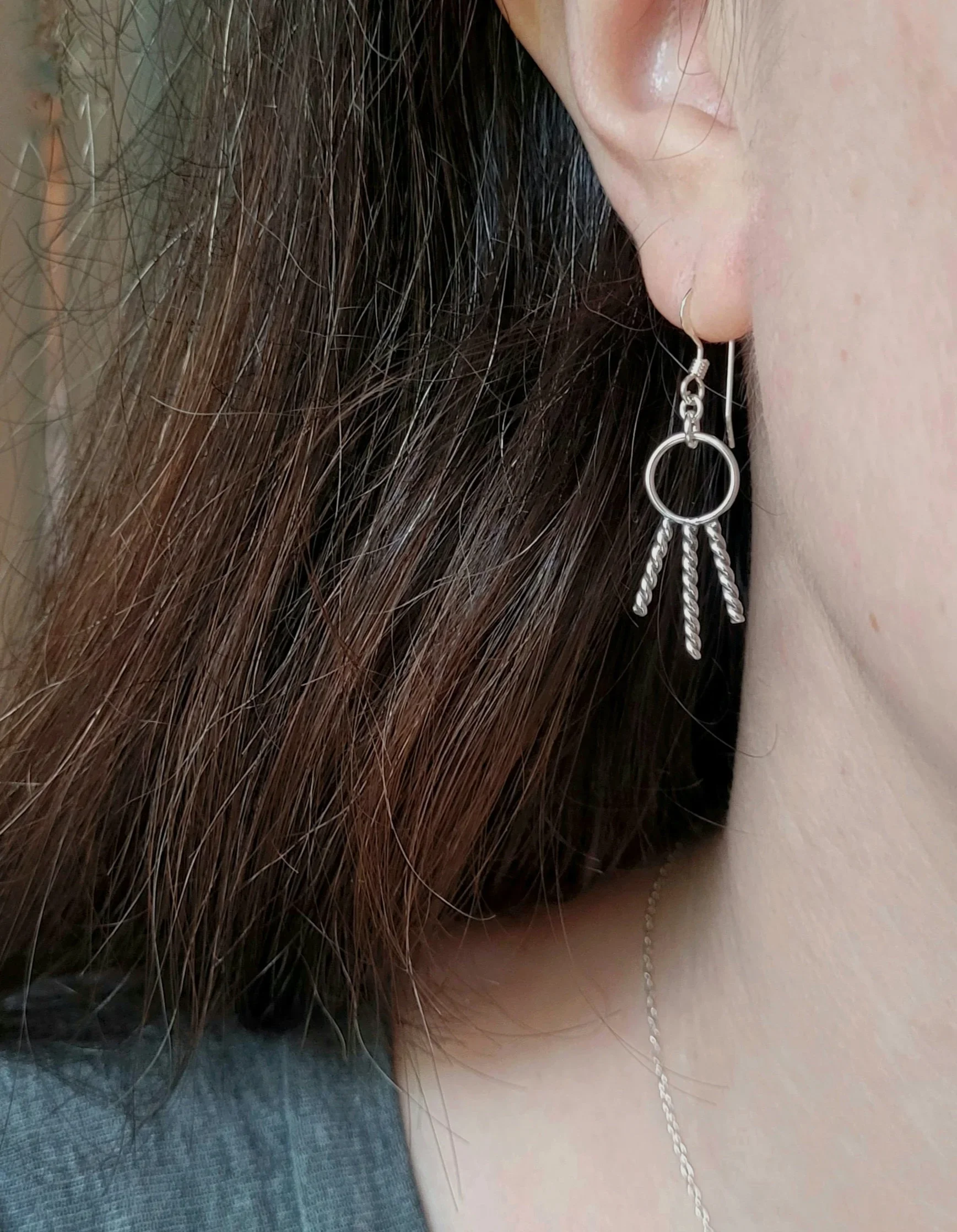 Spiral Rays Earrings - The Silver Tale - Sterling Silver Jewelry 2.webp