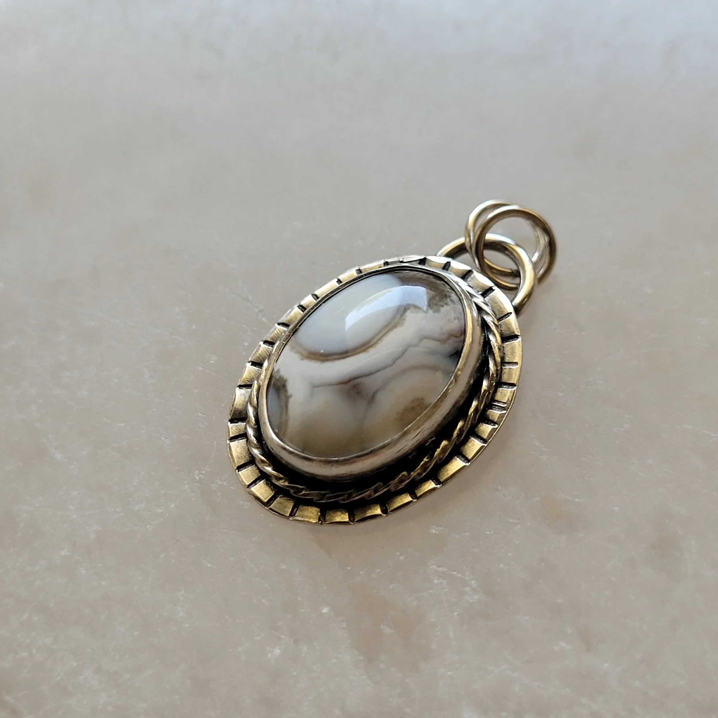 Ocean Jasoer Sterling Silver Neckalce - The Silver Tale Jewelry.webp