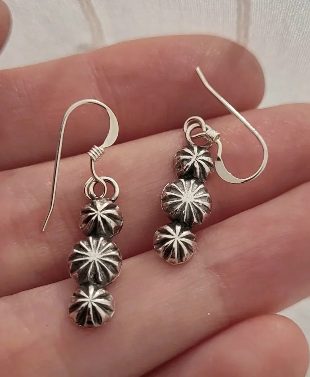 Sterling Cirlces Earrings - The Silver Tale - Sterling Silver Jewelry 3.webp