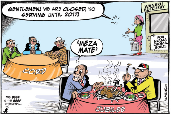 How Uhuru’s unfortunate remark at Ole Ntimama funeral fans the winds of hatred and exclusion in a very divided country. ILLUSTRATION| MUNENE