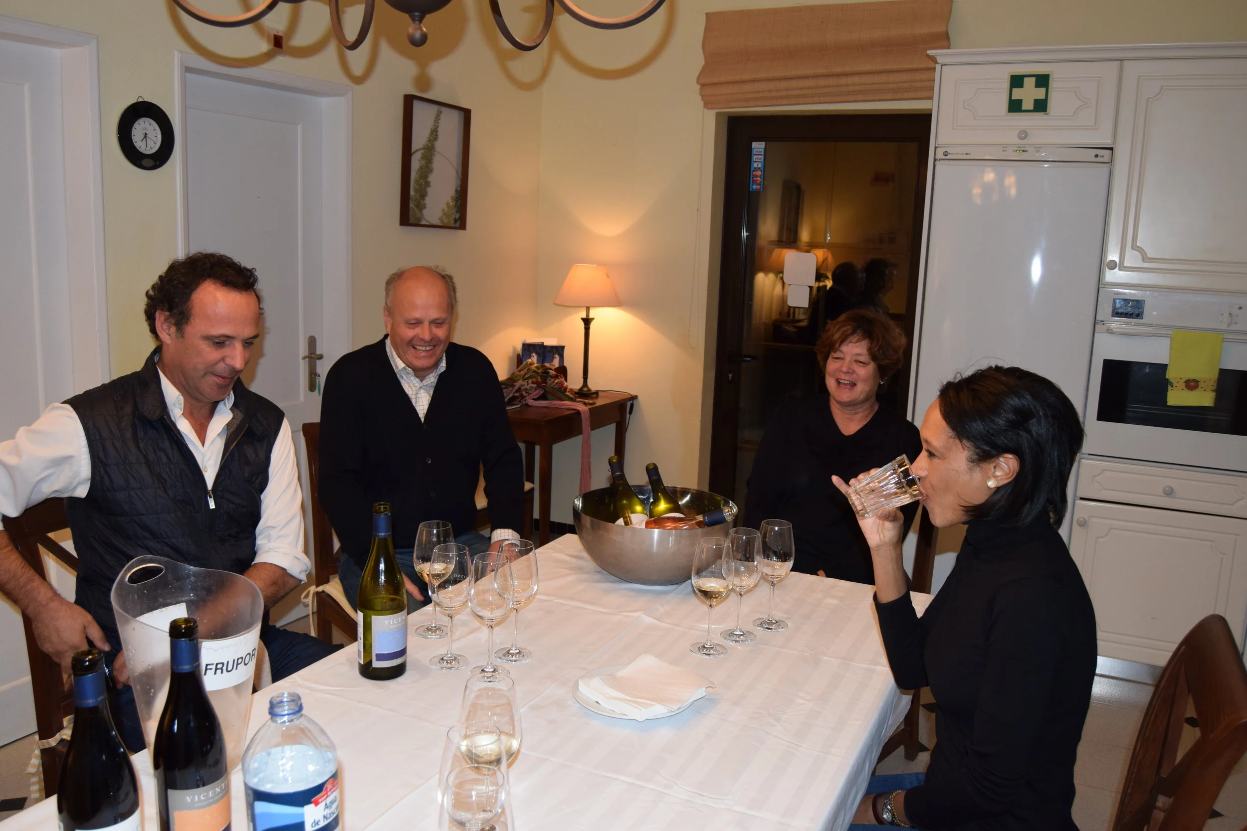 Winemaker bernardo cabral with mr. & mrs. ole martin siem of herdades da frupor 