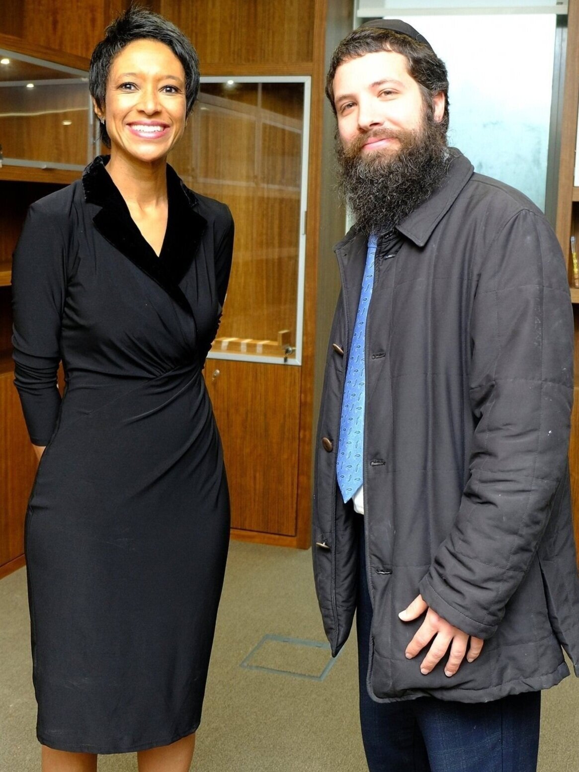 Sheree M. Mitchell with Rabbi Eli in Cascais