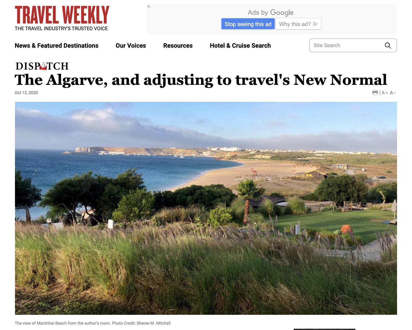 Travel Weekly Features Sheree Mitchell of Immersa Global  (Copy)