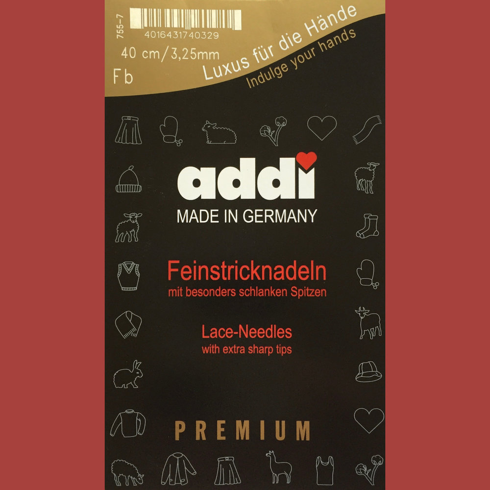 Addi German Premium Nickel Free, Circular Knitting Needle, 40cm, flexible  cord