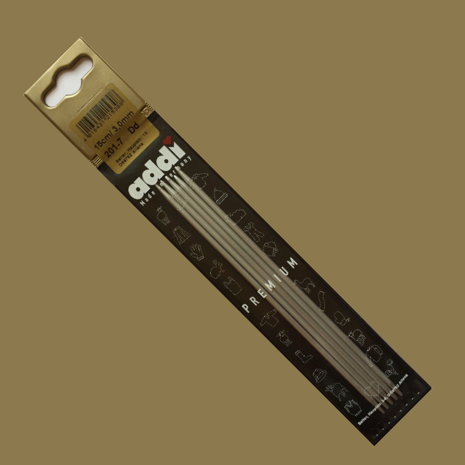 Addi Premium Aluminium Double Pointed Knitting Needles 