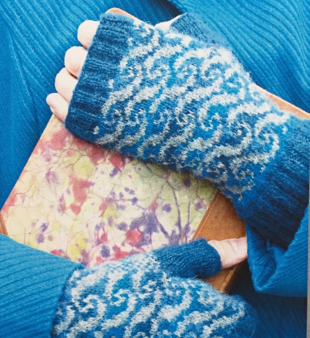 Poseidon Fingerless Mittens by Outi Kater