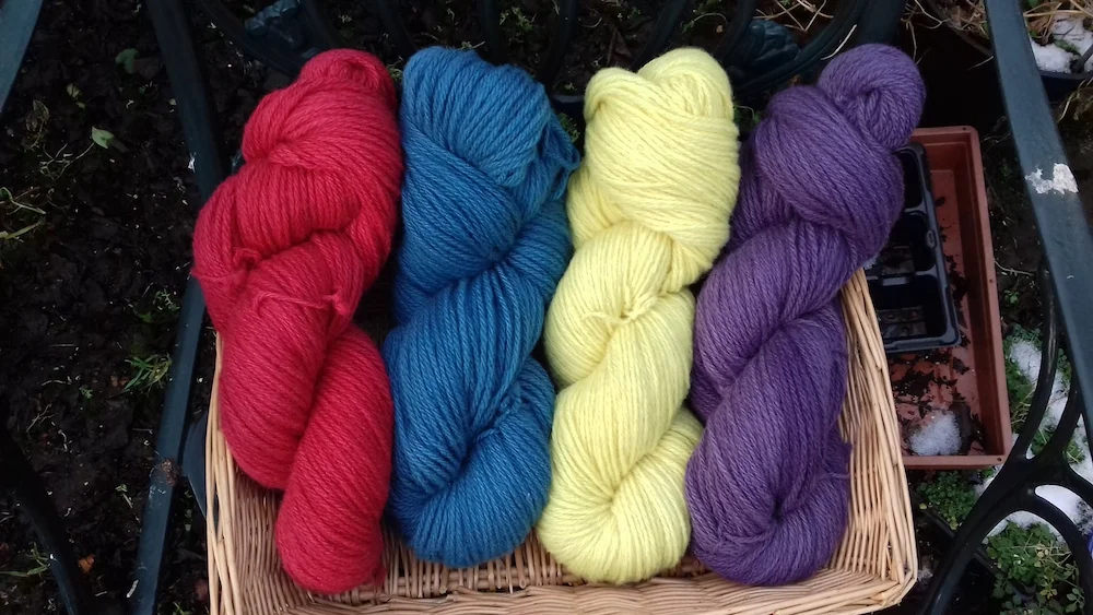 Some of the beautiful colours Fransje achieves with natural dyes