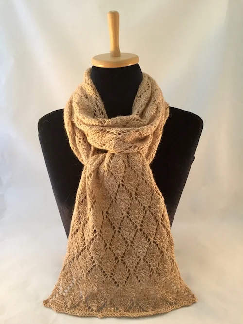 Fine Fettle Fibres 4ply Leaf Lace Scarf & Cowl