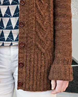 Minimalist Cable Cardigan by Carina Spencer — Fine Fettle Fibres Knitting  Supplies Workshops