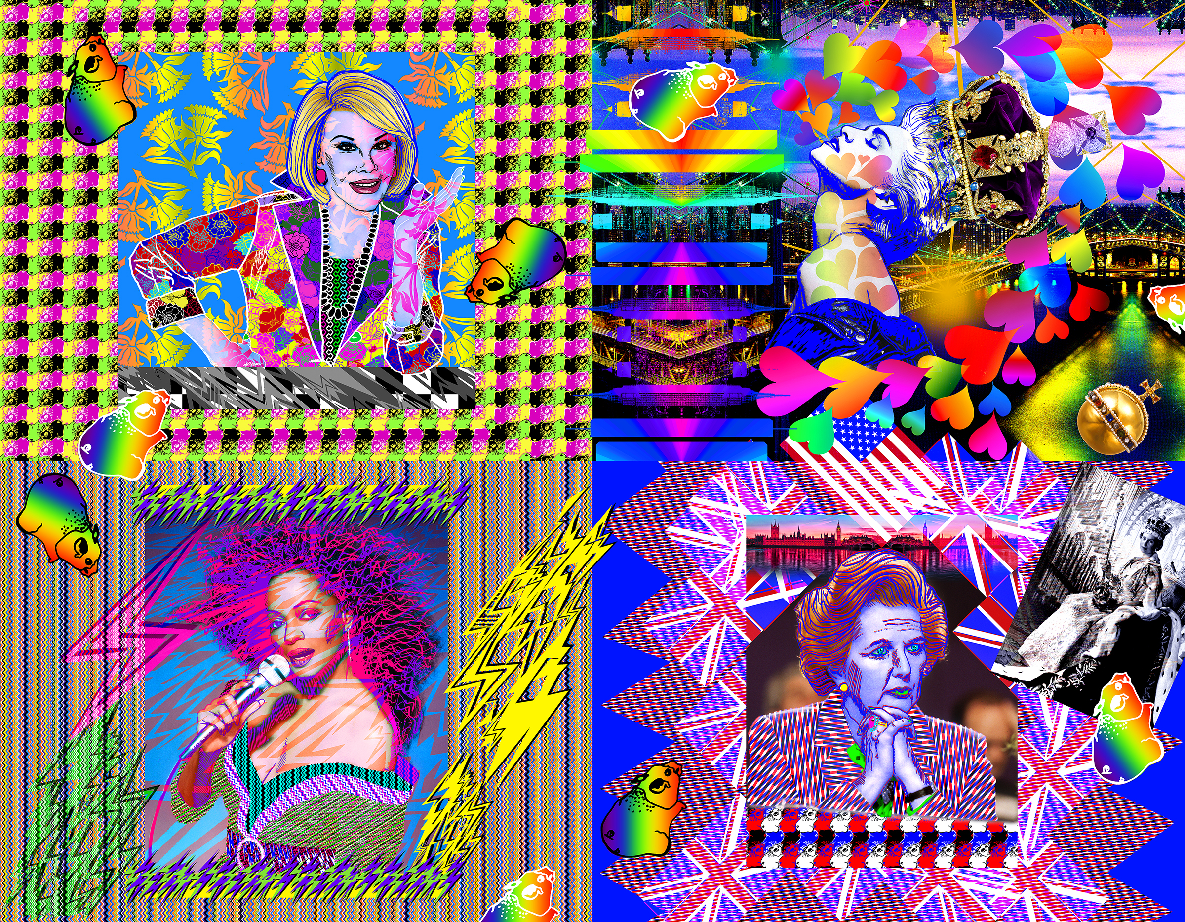 'DIVAS: Joan Rivers, Madonna, Diana Ross, Margaret Thatcher' #INTERFACE AT LESLIE LOHMAN MUSEUM, NEW YORK CITY - 2015