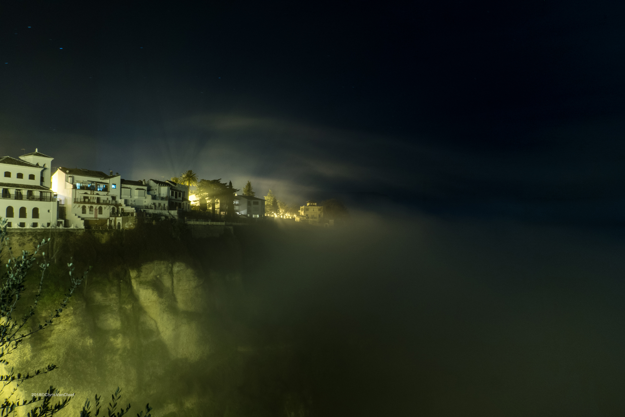 Mist rolling over Ronda, Andalusia