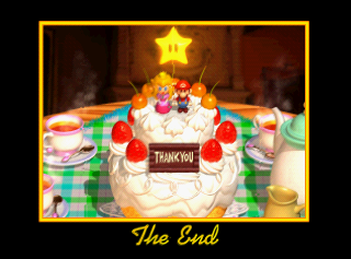 The cake at the end of Super Mario 64