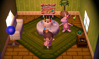 The Animal Crossing birthday cake