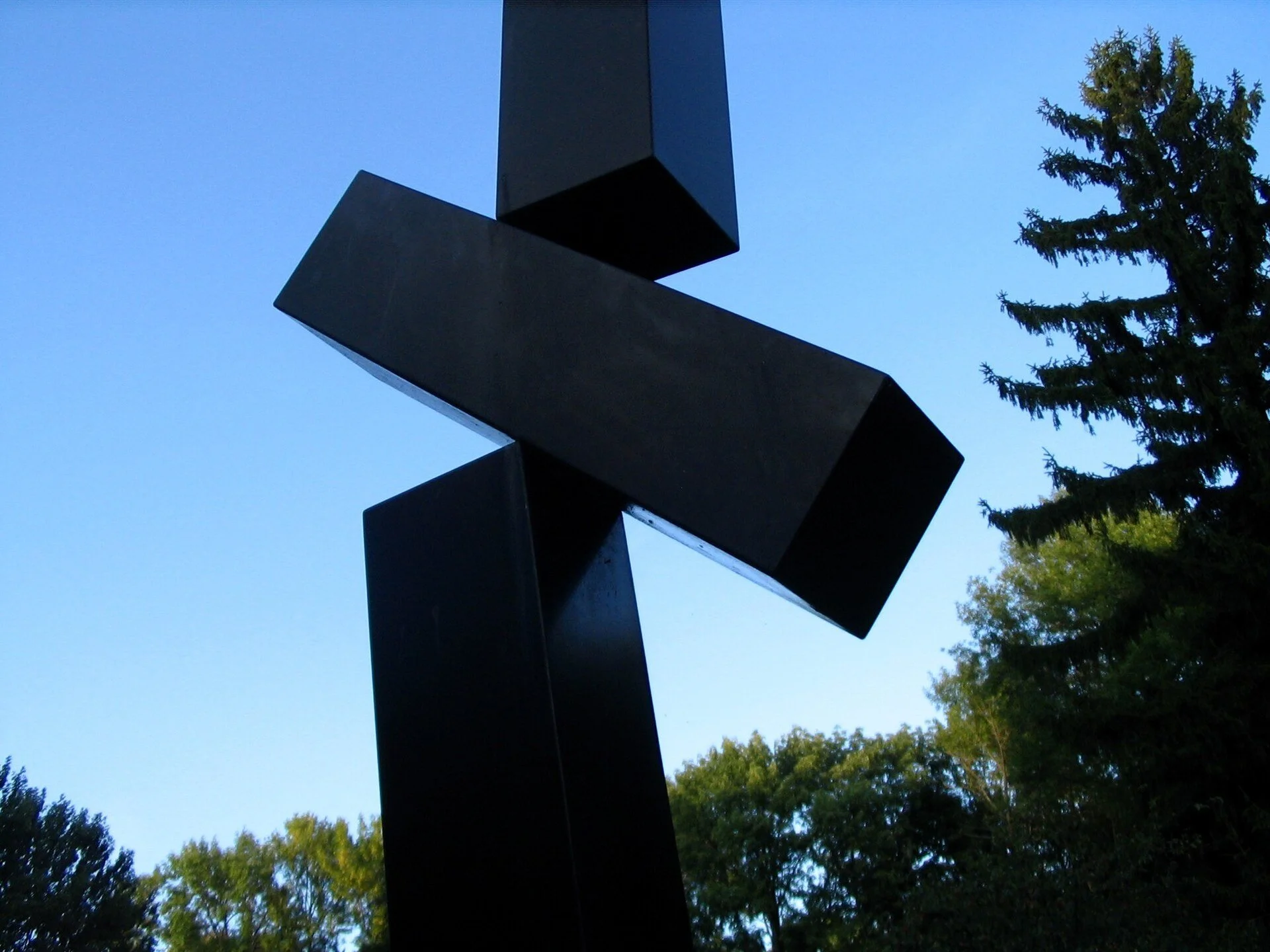 A modern sculpture in the gardens behind the Guild Inn at Guild Park in Scarborough.