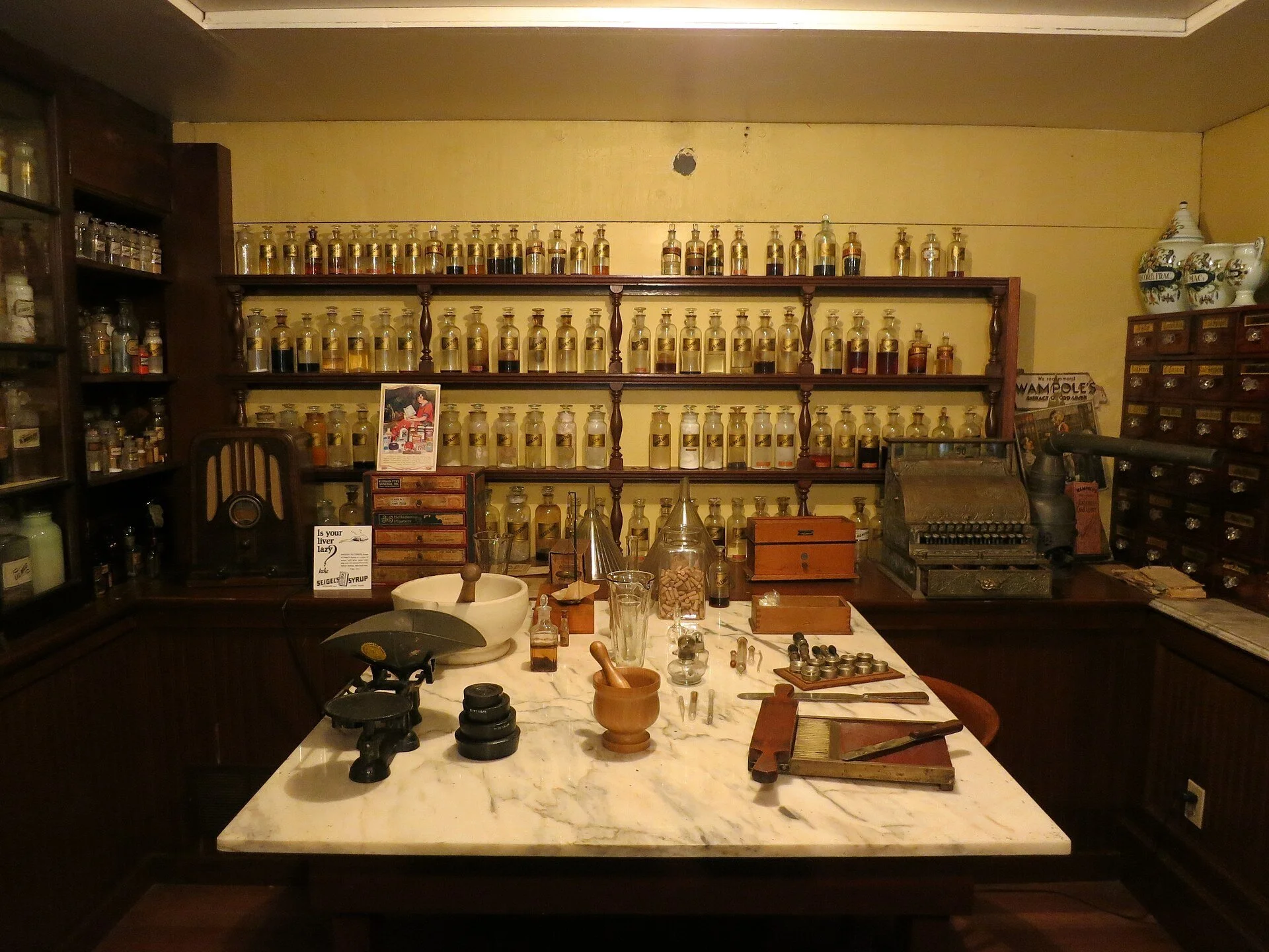 The heritage druggist's store at Burnaby Village Museum.