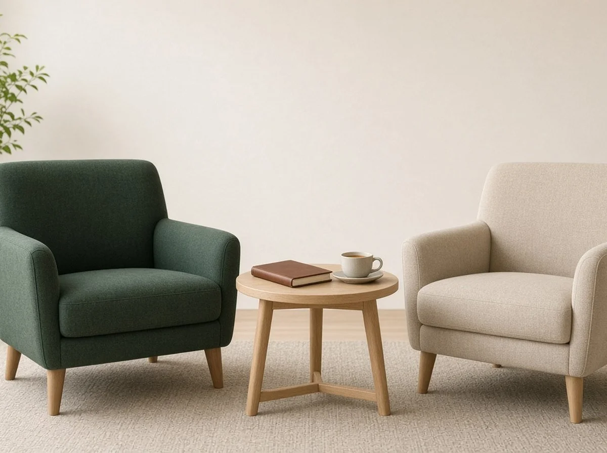 A welcoming counselling room where faith is welcome in therapy