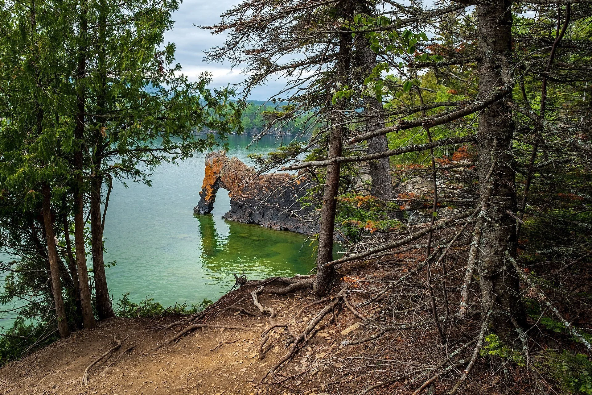 The Sea Lion rock formation on the Lake Superior shore in Sleeping Giant Provincial Park near Thunder Bay.