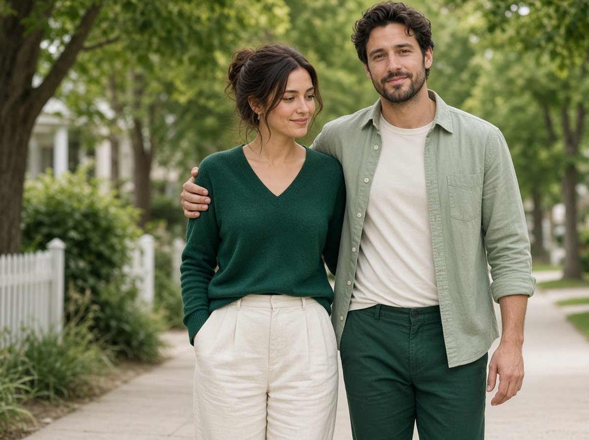 An adult walking with a supportive friend on a quiet sidewalk