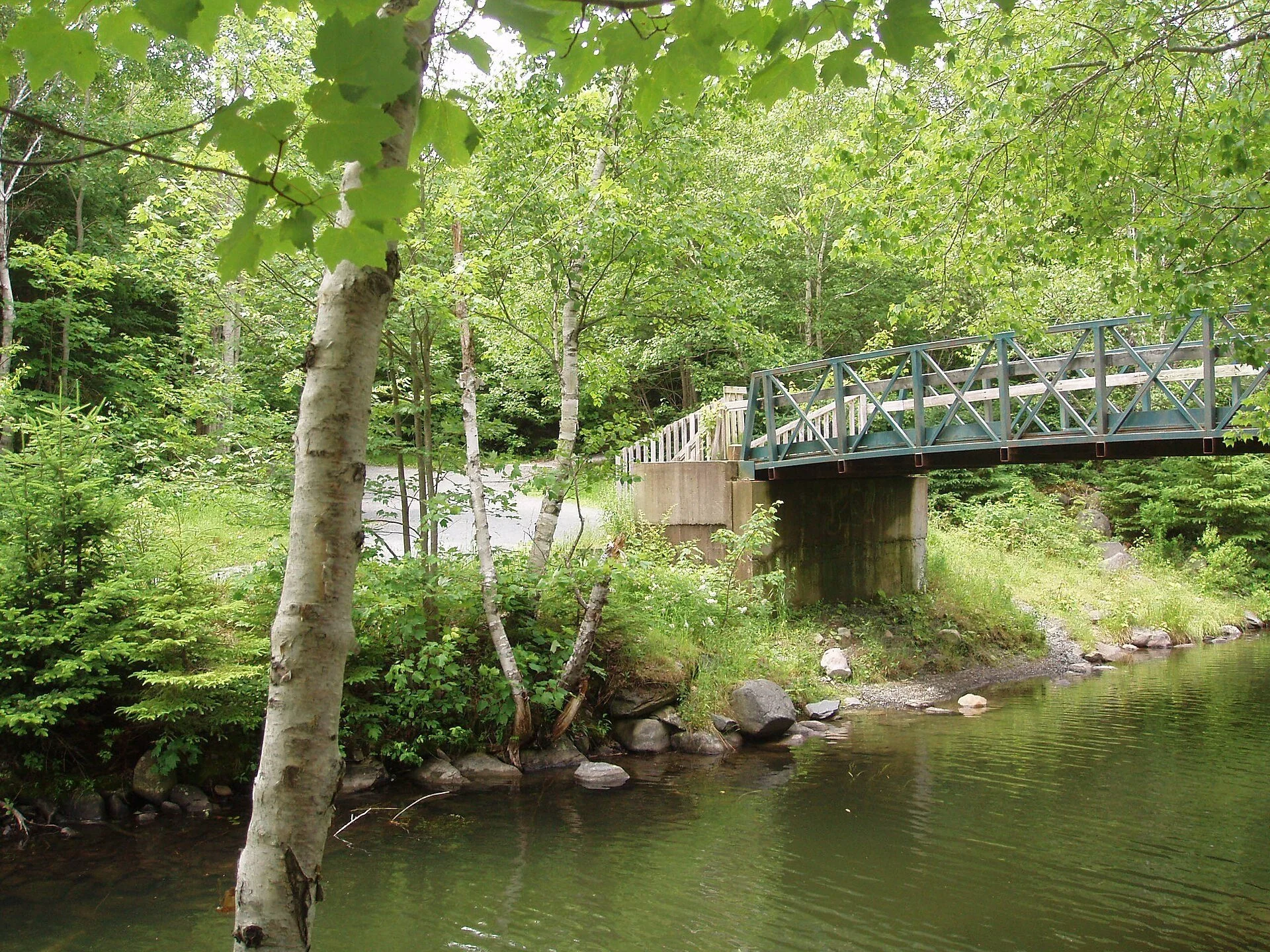 A footbridge over the old Shubenacadie Canal in Shubie Park, Dartmouth.
