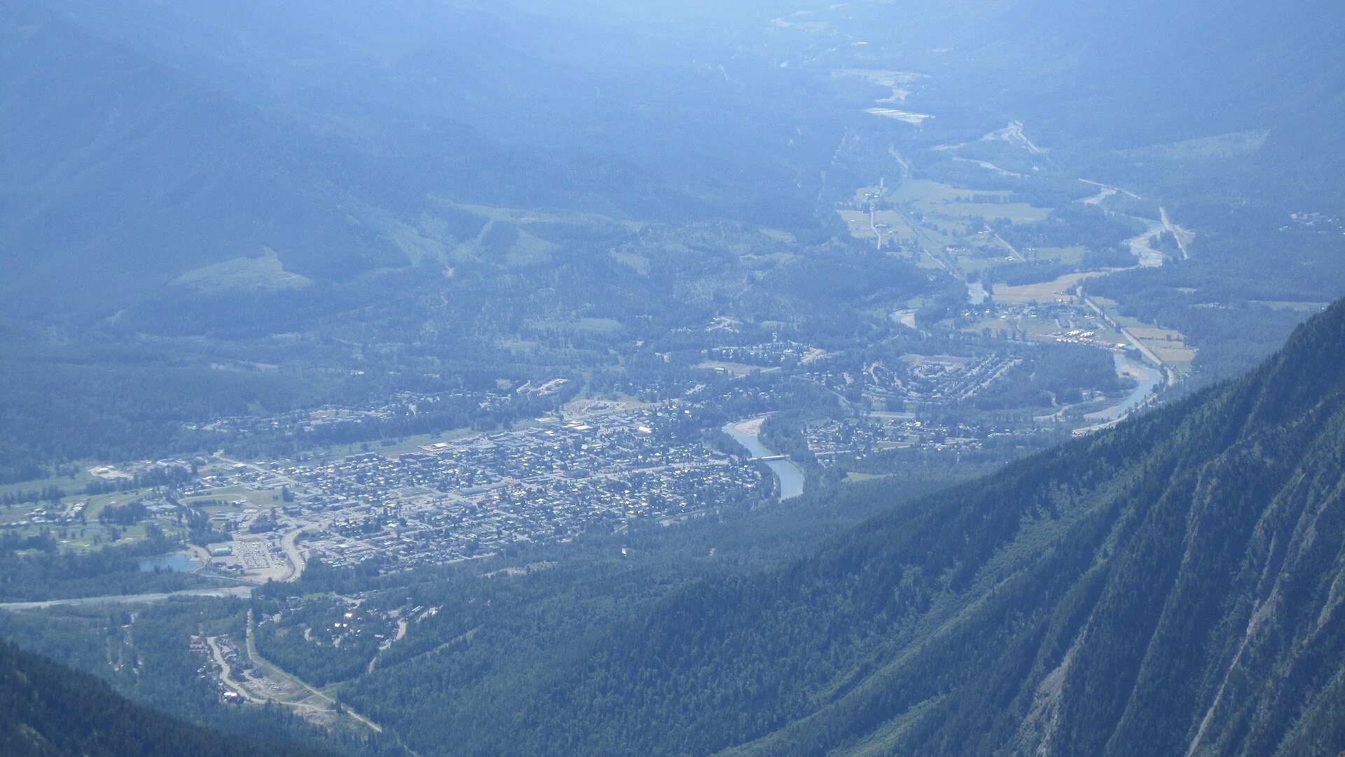 View over Fernie and the Elk Valley from the Three Sisters.