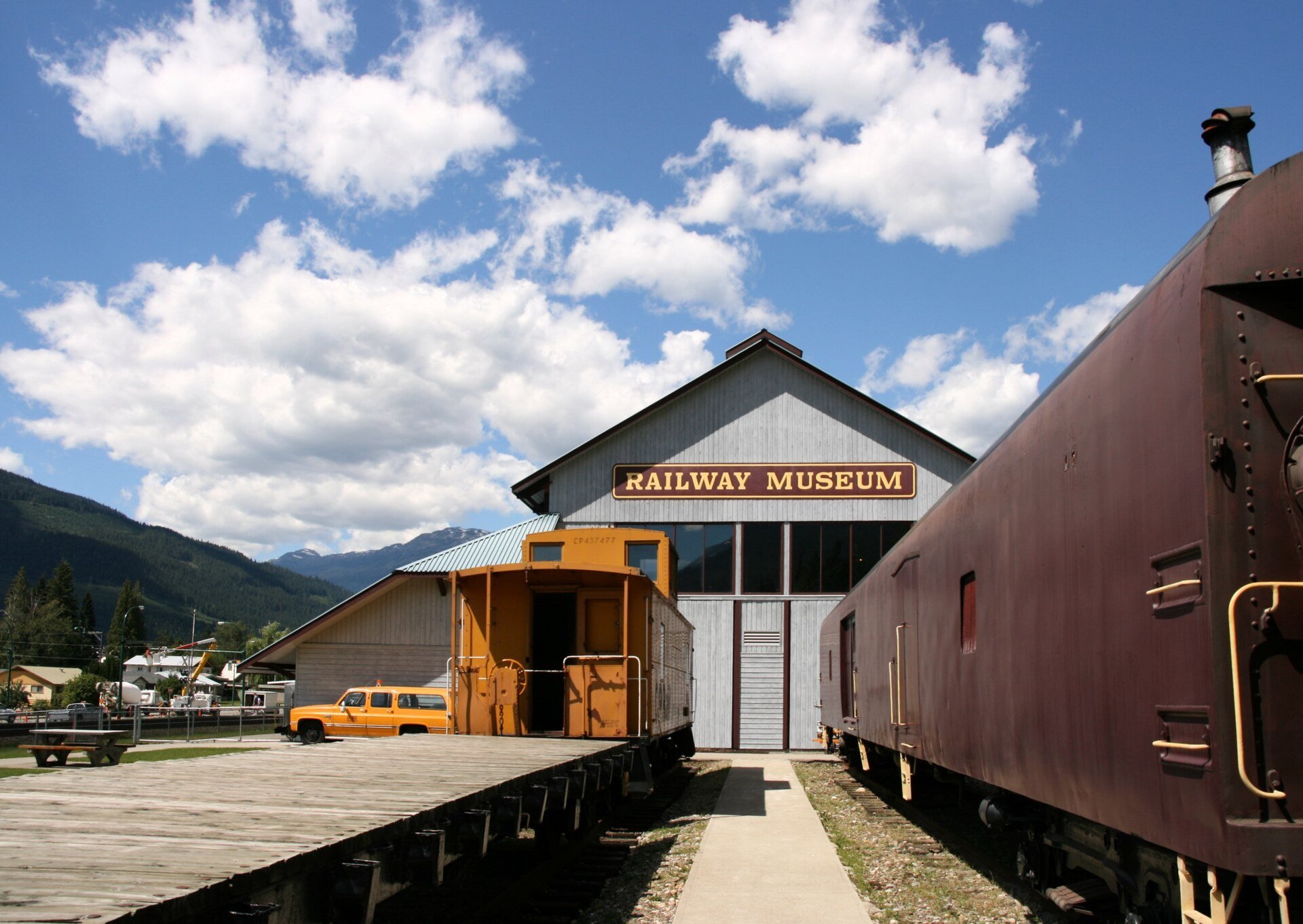 The Revelstoke Railway Museum building in Revelstoke, British Columbia.