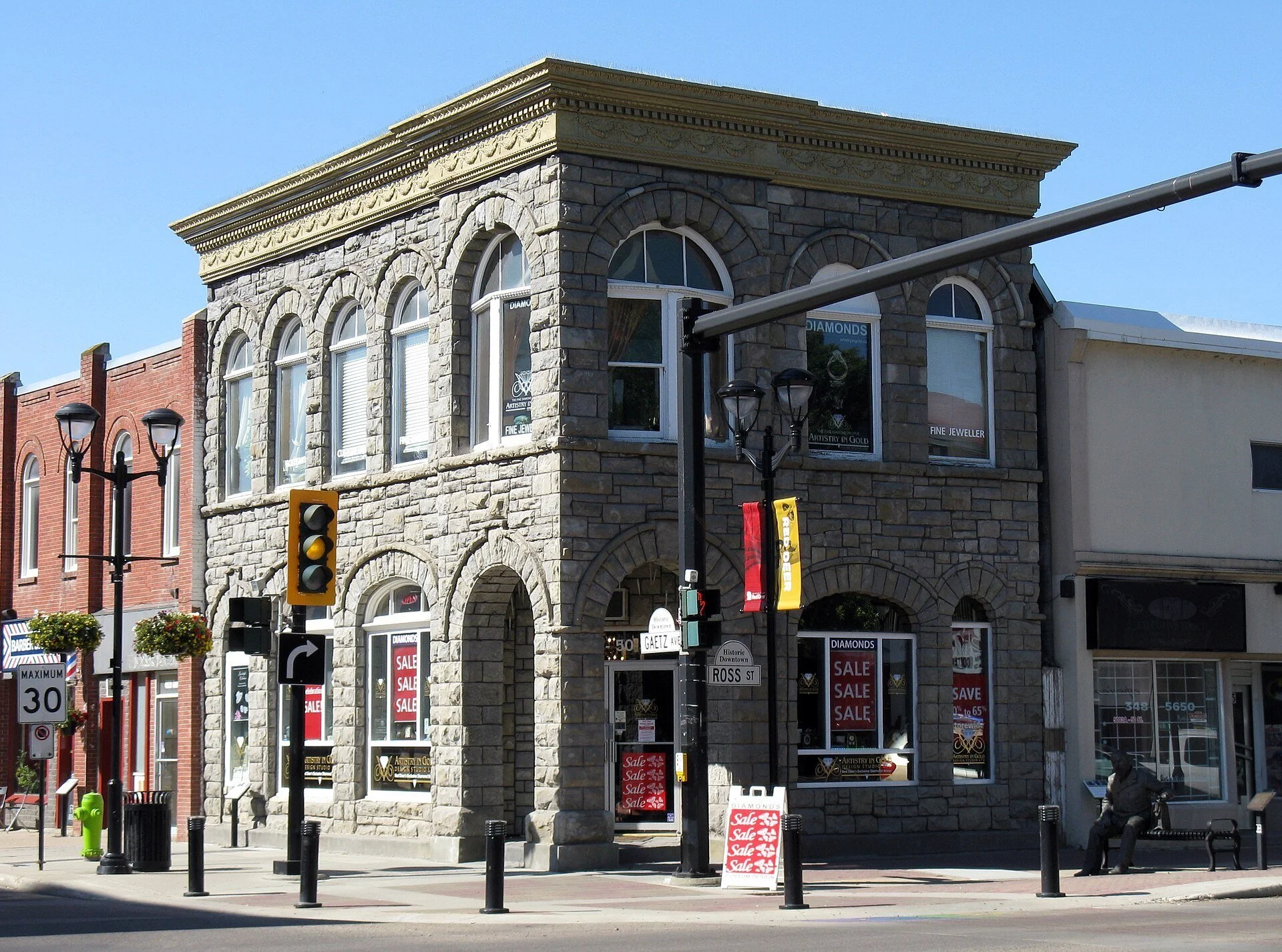 The heritage Greene Block building in downtown Red Deer.