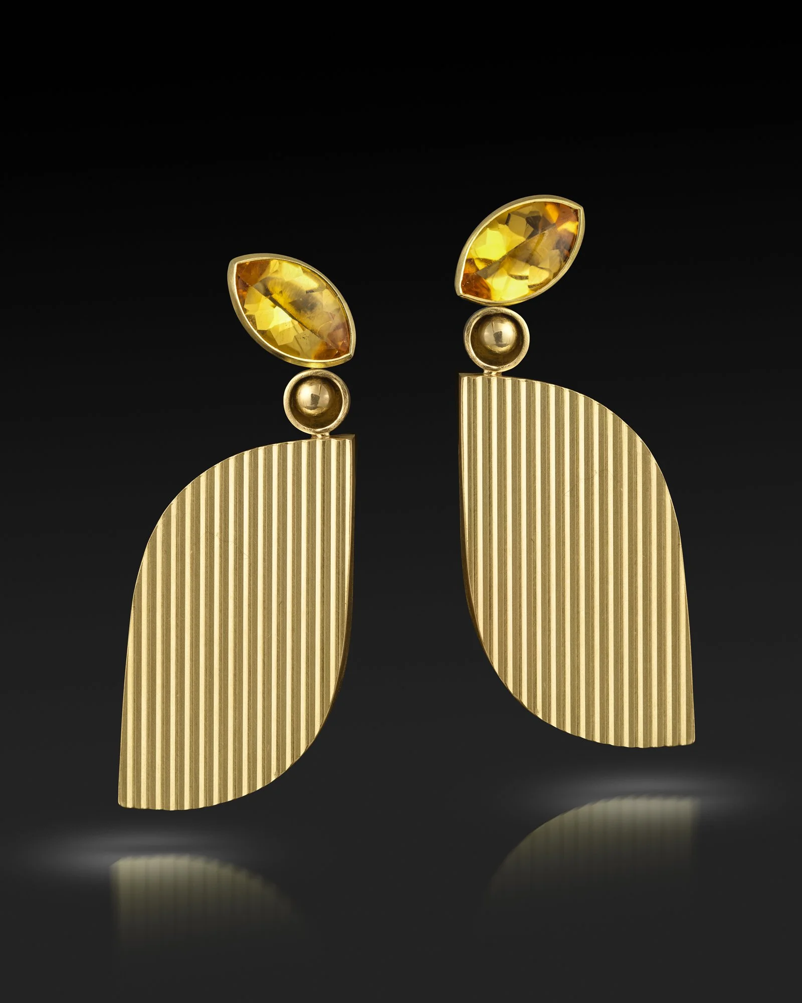 Citrine Lapis Rotating Earrings — Yeena Yoon Studio