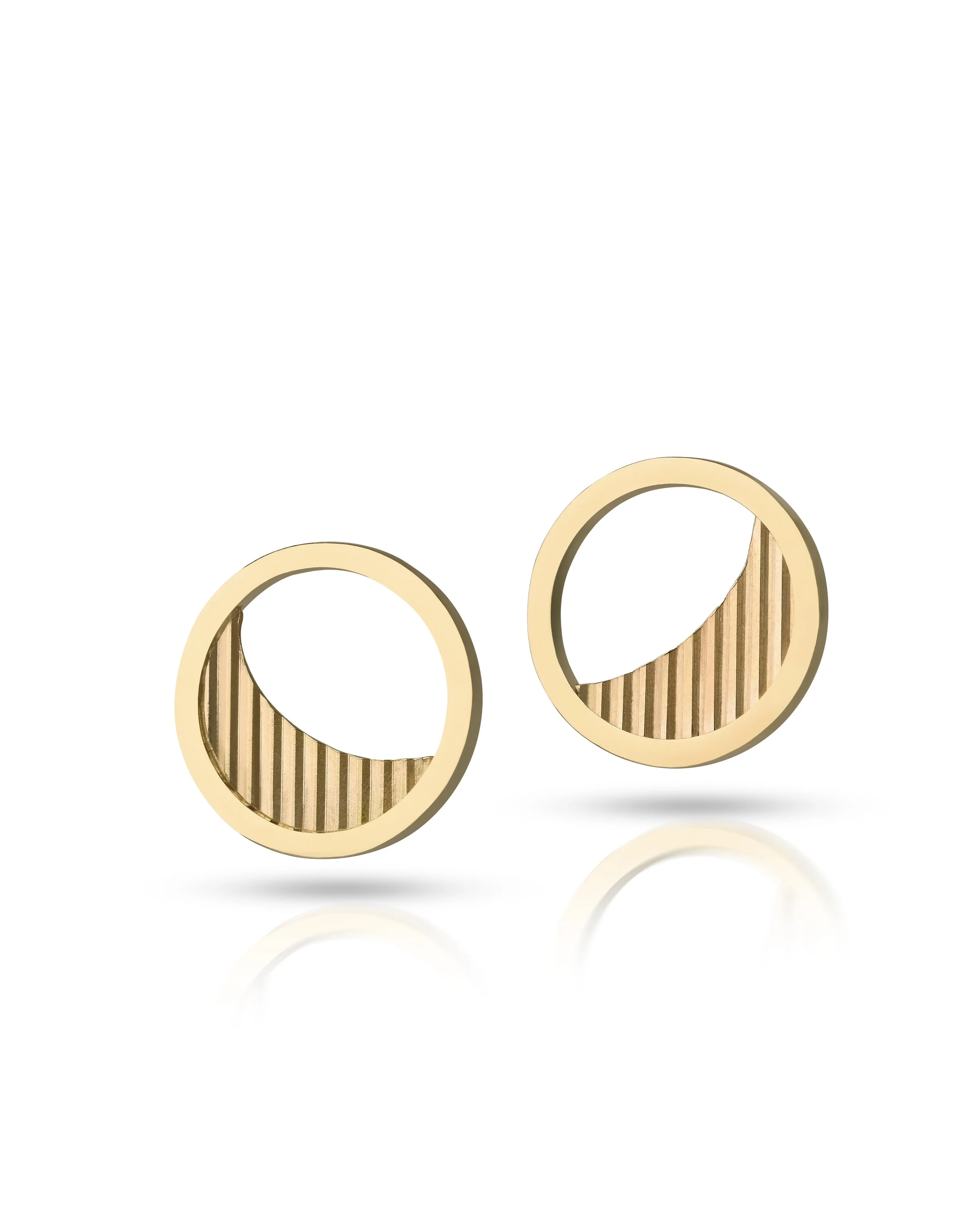 Covet Interactive Crescent Moon Earrings