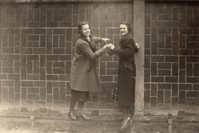 My grandmother Susanne (on the right) at school in Berlin, 1934.
