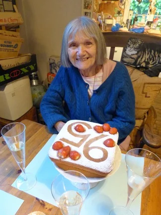 Granny hitting 95 in style, 2015.