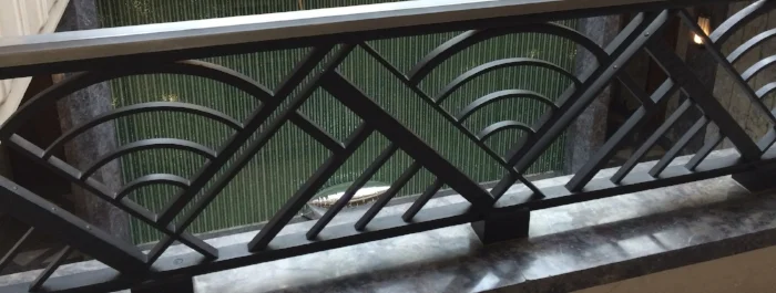 Art deco wrought iron abounds 